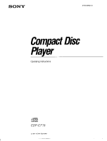 Sony CDP-C715 - Owners Manual 